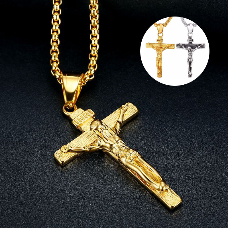 Collier en or avec croix de Jésus de Pâques