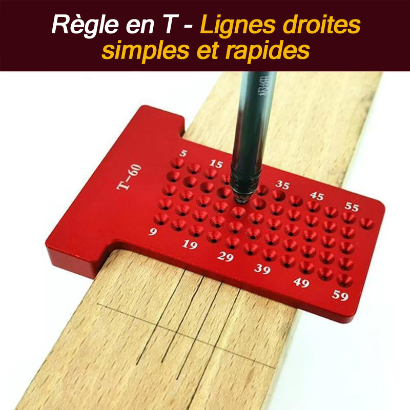 T-Règle de Mesure de Positionnement de Trou
