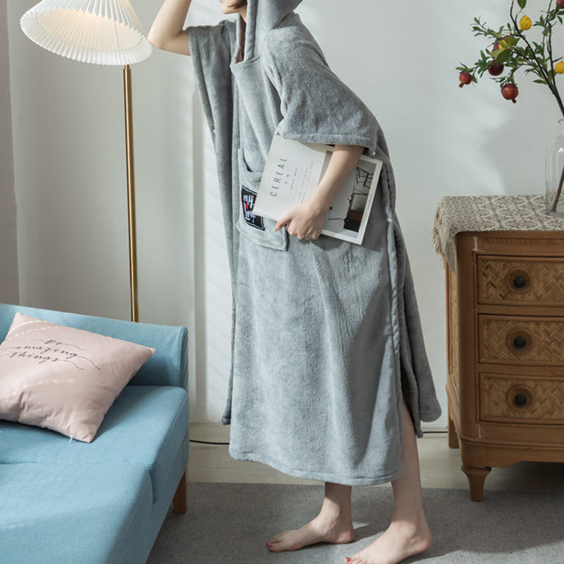 Peignoir pull en molleton de coton doux Girly