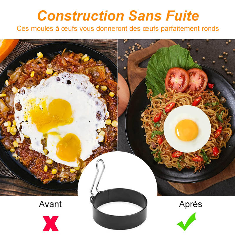 Moule à Anneaux d'Omelette Antiadhésif