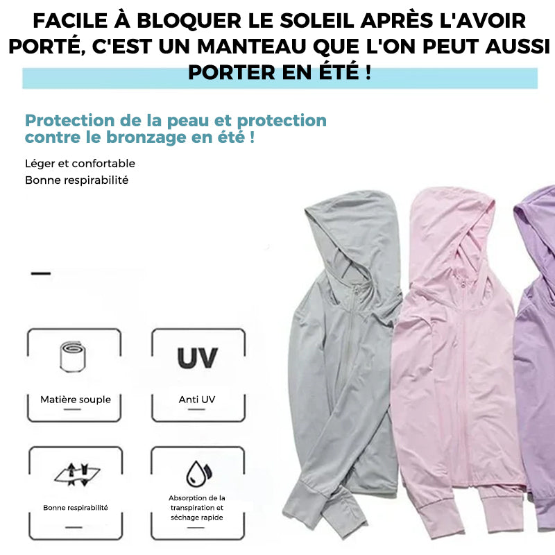 Sweat à Capuche Anti-UV pour l'Extérieur avec Protection Solaire
