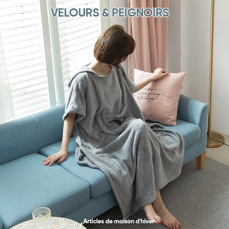 Peignoir pull en molleton de coton doux Girly