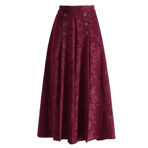 Pantalon Large Taille Haute à Imprimé Vintage pour Femme
