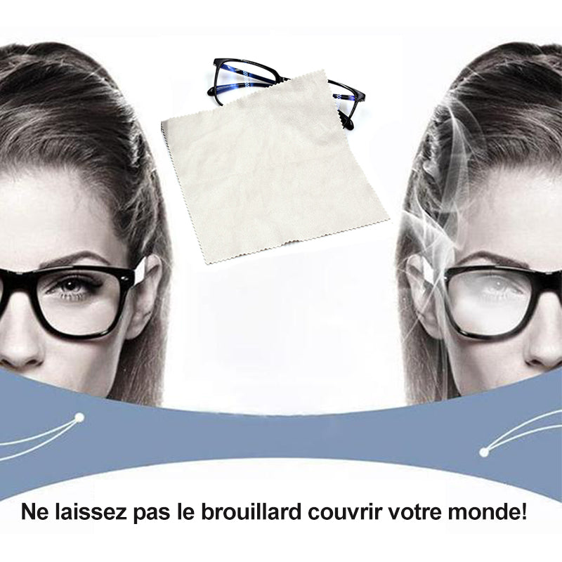 Chiffon de Nettoyage Anti-buée en Nano-microfibre pour Lunettes