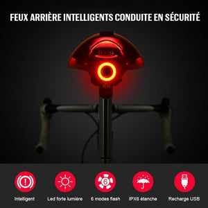 Feu Arrière de Vélo Ultra-intelligent