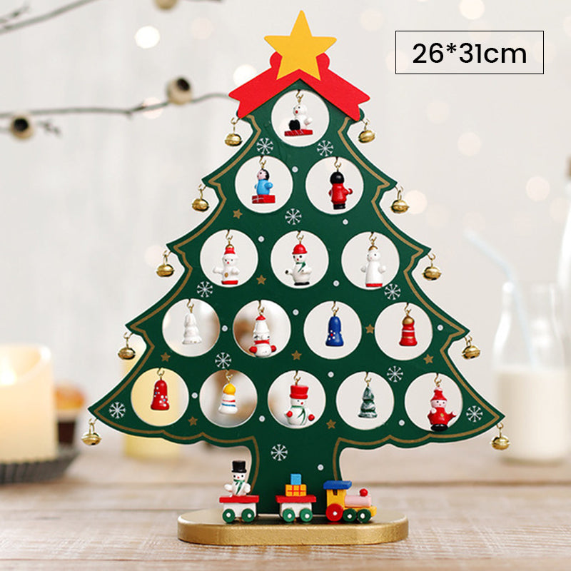 Mini Ensemble d’Arbre de Noël en Bois de Bricolage