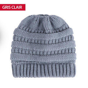Bonnet en queue de Cheval en Tricot Doux - ciaovie