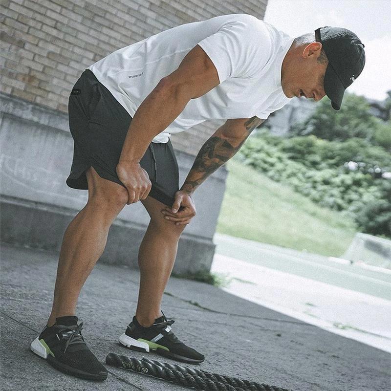 Short de Sport en Deux Couches à Séchage Rapide