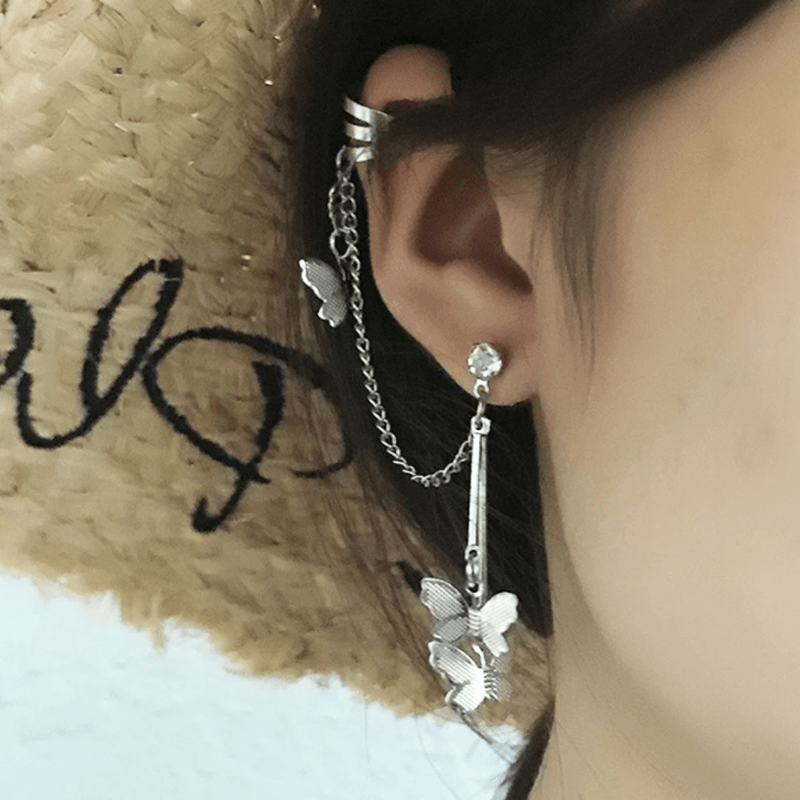 Boucles D'oreilles De Papillon Pour Femme En Acier Inoxydable