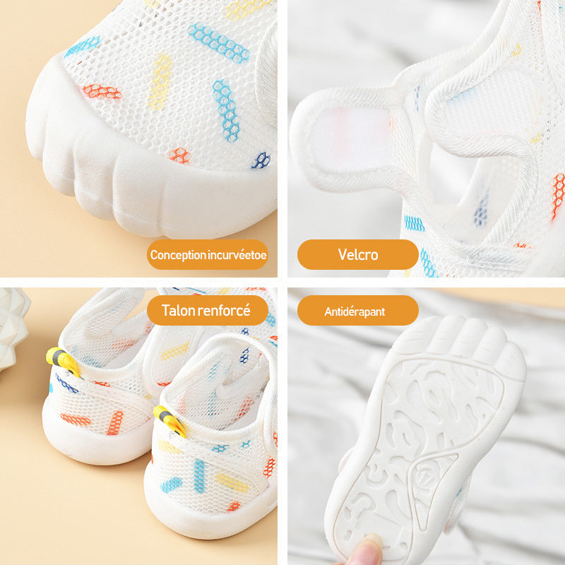Chaussures en filet antidérapantes pour bébés