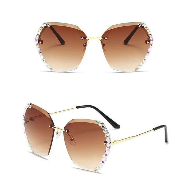 Lunettes de Soleil sans Monture avec Cristal