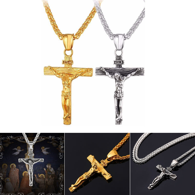 Collier en or avec croix de Jésus de Pâques