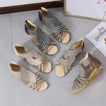 Sandales d'été avec Strass Chic pour Femmes