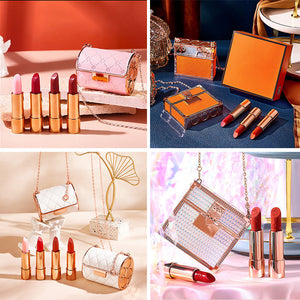 Ensemble de rouge à lèvres Velvet Matte avec pochette à chaîne Glamour