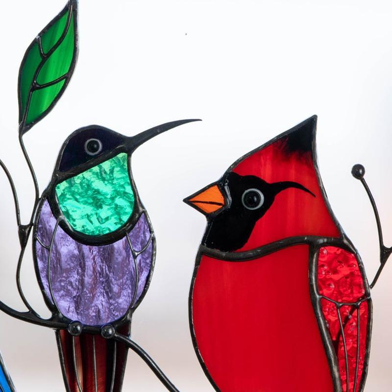 🎁Tentures de vitrail oiseaux🐦