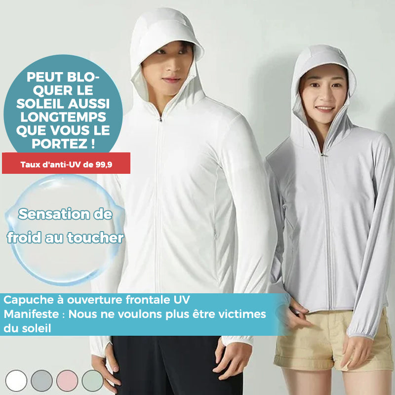 Sweat à Capuche Anti-UV pour l'Extérieur avec Protection Solaire