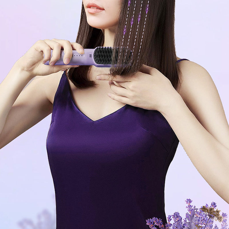 Mini peigne lisseur portatif sans fil