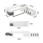 Ciaovie™ Étagère de Douche Rangement Salle de Bain Montage Réglable Sans Perçer - ciaovie