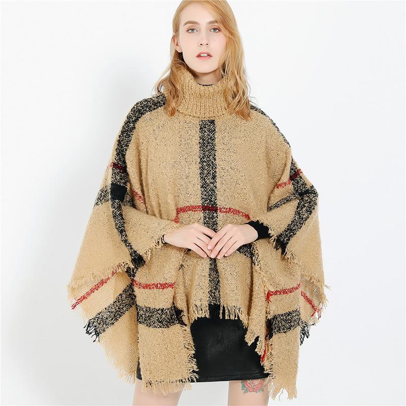 Ciaovie™ Pull châle à Carreaux - ciaovie