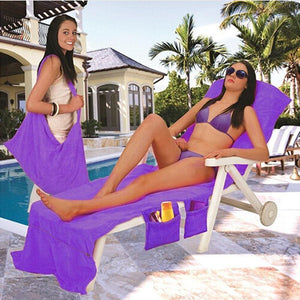 Serviettes de Plage de Chaise de Transat en Microfibre