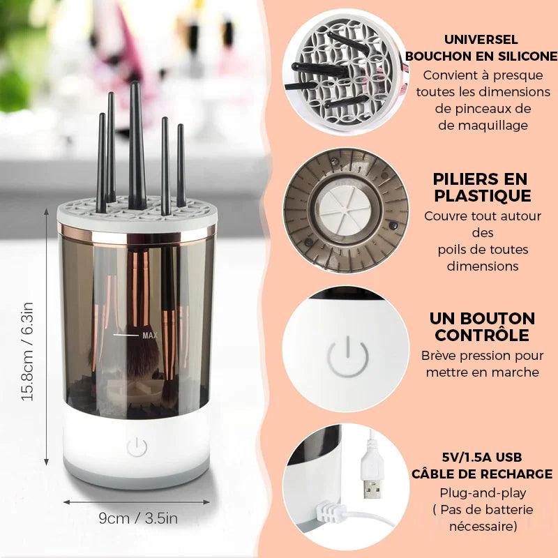 Nettoyeur électrique de pinceaux de maquillage