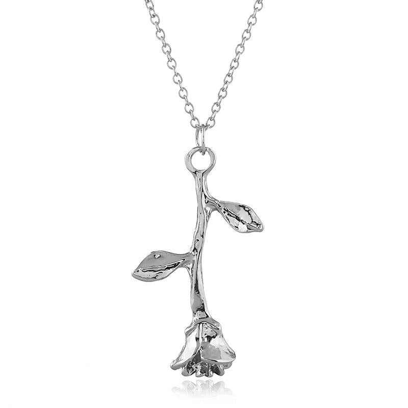 Rose Collier Pendentif