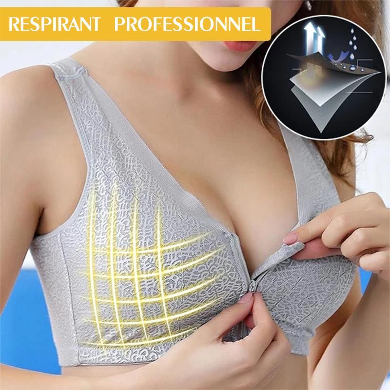 Soutien-Gorge Respirant avec Fermeture à glissière Devant - ciaovie