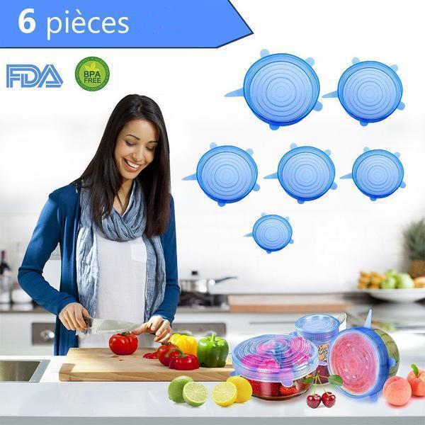 6-Pieces Couvercles De Bol Silicone - ciaovie