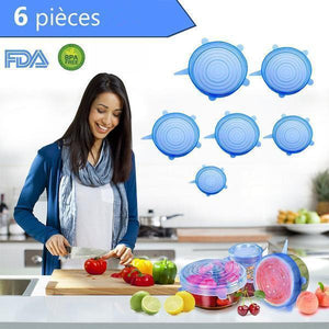 6-Pieces Couvercles De Bol Silicone - ciaovie
