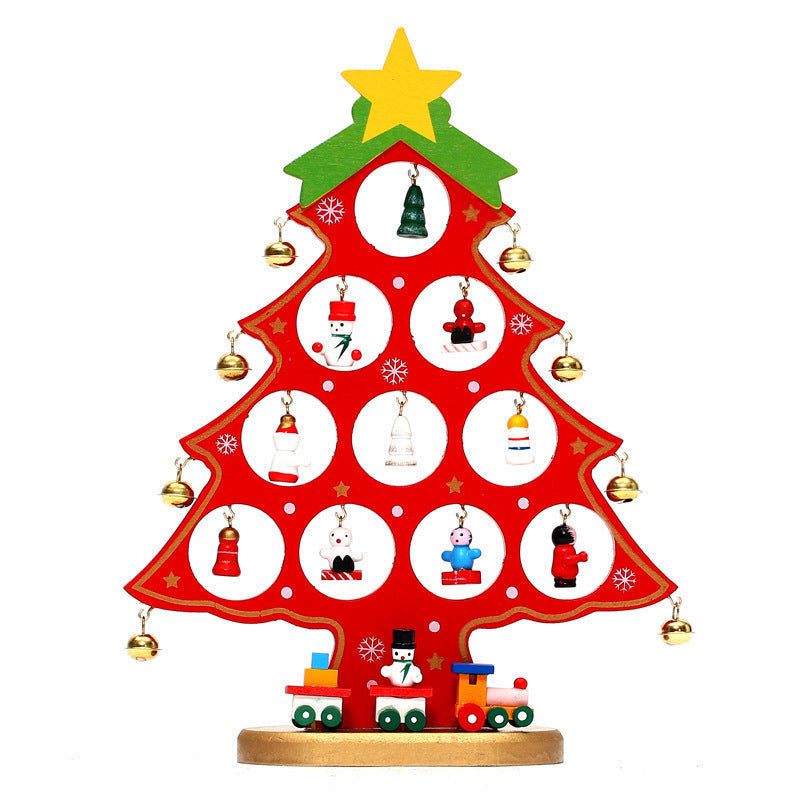 Mini Ensemble d’Arbre de Noël en Bois de Bricolage