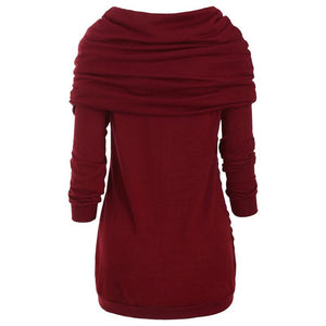 Robe-pull à Capuche Longue Élégante - ciaovie