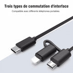 3-en-1 Chargeur Voiture Avec Câble Rétractable - ciaovie