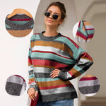 Ciaovie™ Pull Ras du Cou à Rayures Mode Automne pour Femmes - ciaovie