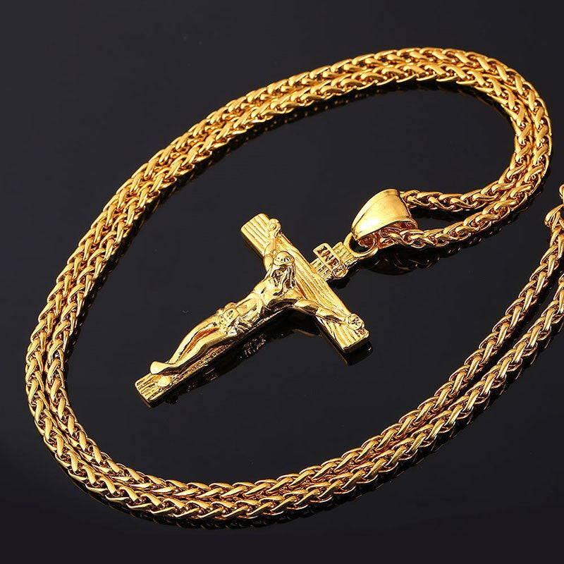 Collier en or avec croix de Jésus de Pâques