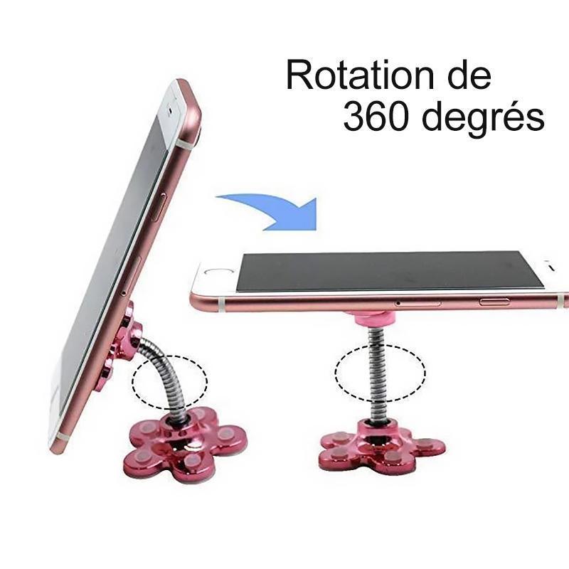 Porte-Téléphone à Ventouse à Fleurs 360 °