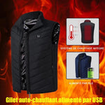 Hommes Chauffé Gilet Isolé Veste - ciaovie