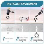 Crochets mousquetons carrés