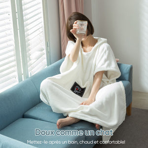 Peignoir pull en molleton de coton doux Girly