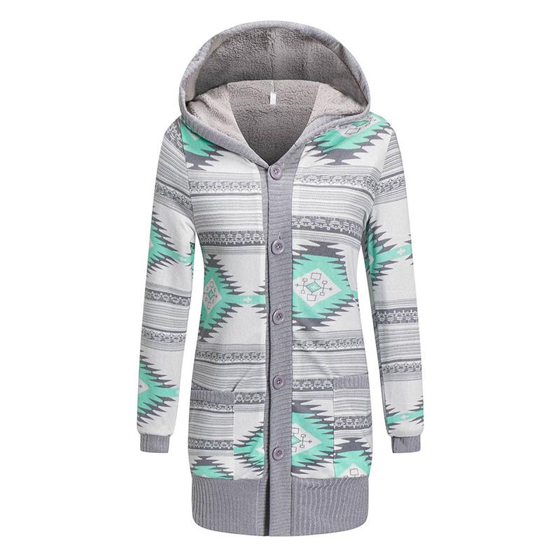 Ciaovie™ Hiver Cardigan Sweat Tricoté à Bouton à Capuche - ciaovie