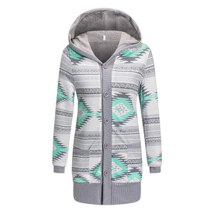 Ciaovie™ Hiver Cardigan Sweat Tricoté à Bouton à Capuche - ciaovie
