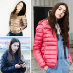 Femme Doudoune Ultra Légère à Capuche - ciaovie