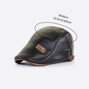 Nouveau Béret en Cuir Tendance