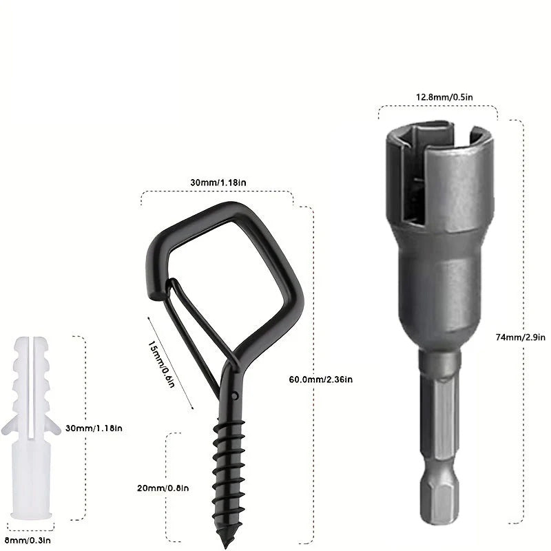 Crochets mousquetons carrés