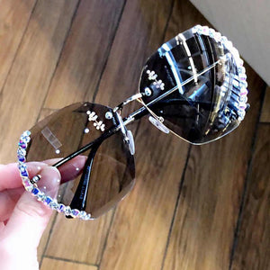 Lunettes de Soleil sans Monture avec Cristal