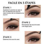 Crayon à sourcils waterproof avec pointe micro-fourchette