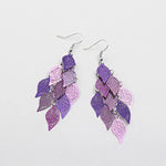 Boucle d'oreille de Feuilles de Toutes Les Couleurs
