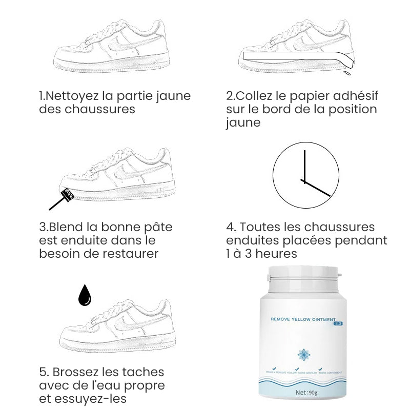 Chaussures Blanchissant Gel Nettoyant