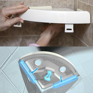 Tablette d'angle de salle de bain multifonction sans vis - ciaovie