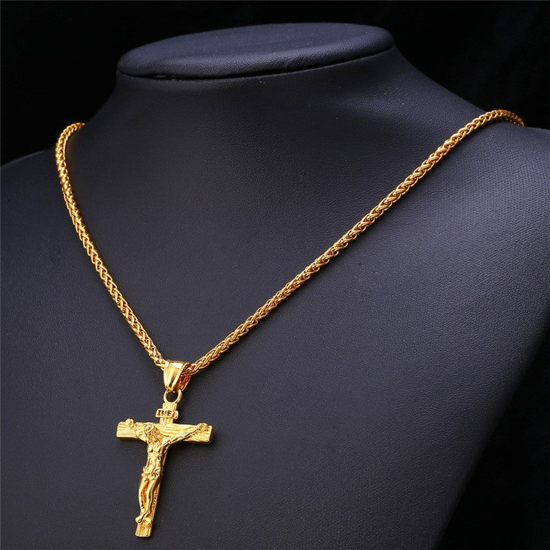 Collier en or avec croix de Jésus de Pâques