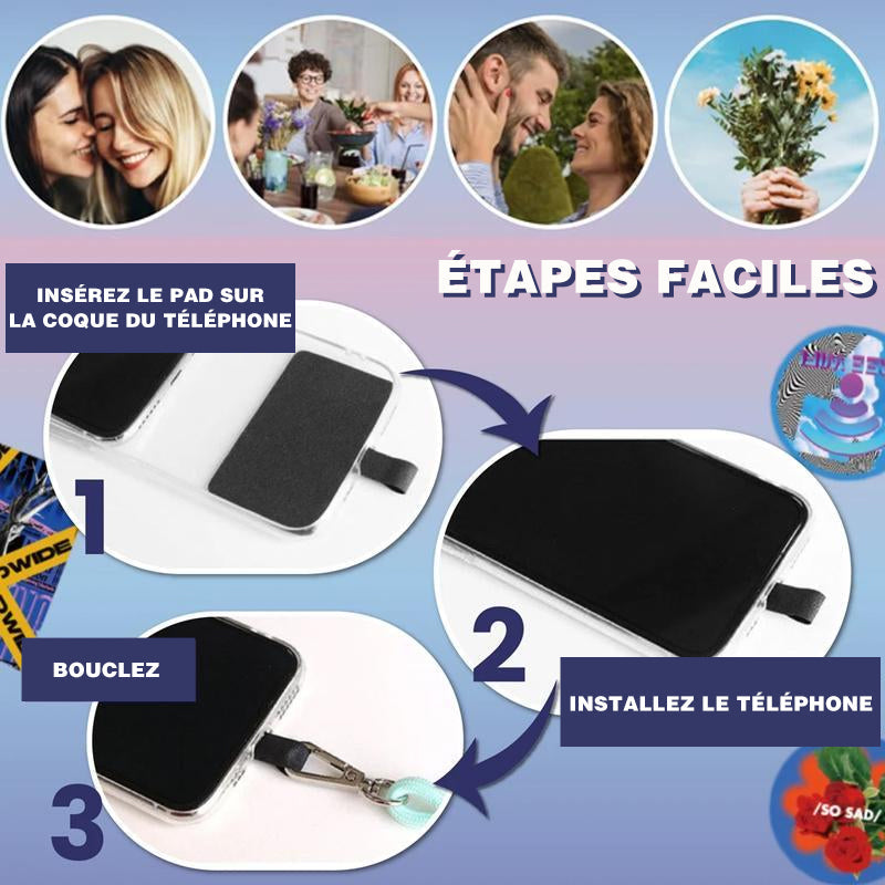 Lanière de Téléphone Détachable Universelle